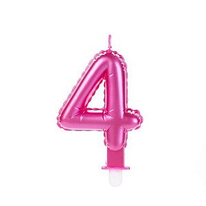 Vela Balão Rosa Número 4 - VOR04