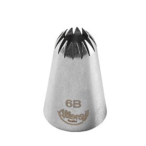 Bicos para Confeitar Pitanga Aberta Aço Inox Nº6B