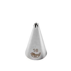 Bicos para Confeitar Pitanga Aberta Aço Inox Nº16