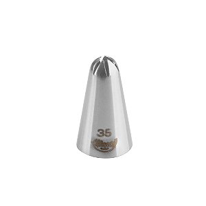 Bicos para Confeitar Pitanga Fechada Aço Inox Nº35