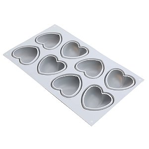 Forma de Silicone 29,5X17,6X4cm - Coração Liso