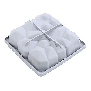 Forma de Silicone 17,7X17,7X5cm - Quadrada Quartzo