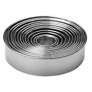 Cortador Redondo Aço Inox 12X12X3,5cm - 12 Un
