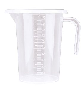 Copo Medidor com Tampa 1L - Plástico