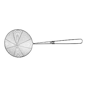 Escumadeira para Fritura 36,5X13,5X1,5cm - Aço Inox Prata - Cromus Allonsy
