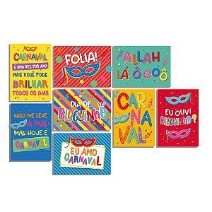 Cartaz Decorativo Carnaval 25X35 - 8 Un