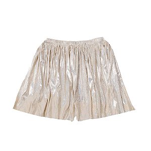 Short Prata Perolado Adulto