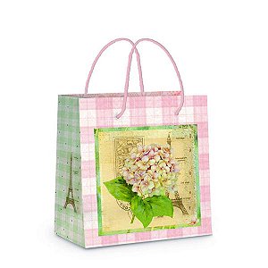 Sacola Laminada Hortensia PP 14X13X6 - 10 Un