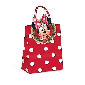 Sacola Papel com Fechamento Minnie P 21,5X15X8