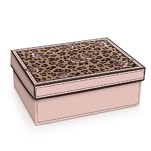 Caixa Rigida Retangular Alta Leopardo P 23,5X18X9
