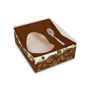 Caixa Meio Ovo de Colher Sabor Marrom 350G