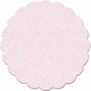 Fundo para Bandeja Renda Francesa Rosa 27cm - 100 Un
