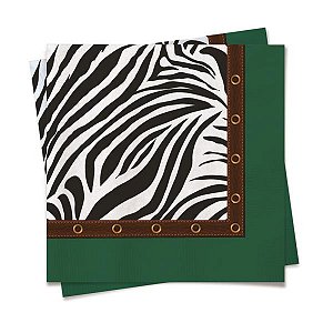 Guardanapo Safari Zebra 24,5X24,5 com 20 Folhas