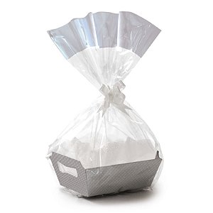 Kit Cesta Cristalino Prata G 32X24X11