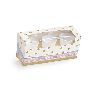 Caixa Estojo para 3 Docinhos Dedicação 15X5X7