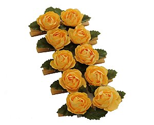 Prendedor Solitario Amarelo (Prendedores Florais) - 10 Un