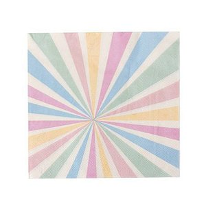 Guardanapo Folha Dupla Estampado Listras Candy Color 32cm - Silverplastic - 20 Un