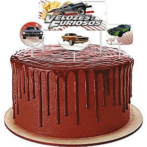 Topper para Bolo Velozes e Furiosos - Festcolor - 04Un
