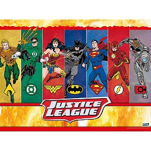 Painel Decorativo em TNT Liga da Justiça Ilustrada - Festcolor - 1Un