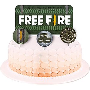 Topper para Bolo Free Fire - Festcolor - 04Un