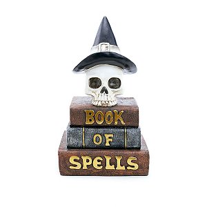 Crânio Decorativo Shakespeare para Decoração de Halloween - Cromus - 1 Un