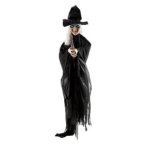 Bruxa Alcina Halloween Com Som e Luz 1,60 Metros - 1 Un