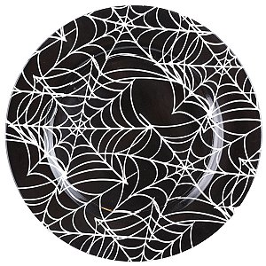 Sousplat Teia Preto/Branco - Cromus - 1 Un