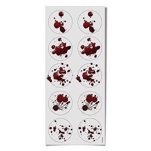 Adesivo Redondo Sangue Vermelho Cromus - 30 Un