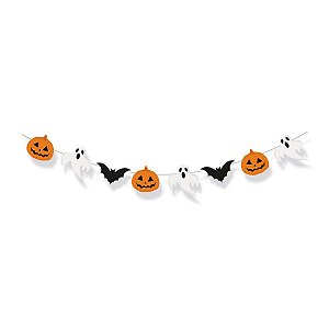 Faixa Decorativa com Glitter Scary Night Halloween 1,50 Metros - 1 Un