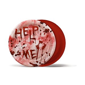 Prato de Papel Redondo Danger Colorido - Cromus - 8 Un