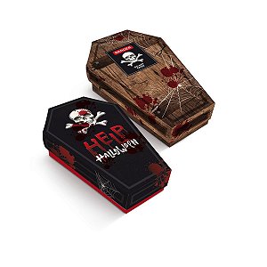 Caixa Caixão Help Halloween Composê Colorido - Cromus - 10 Un