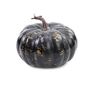 Abóbora Respingo Preto para Decoração de Halloween - 1 Un