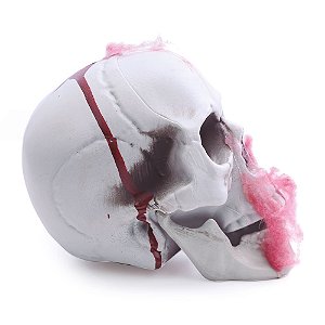 Crânio Sangrento para Decoração de Halloween - Cromus - 1 unidade
