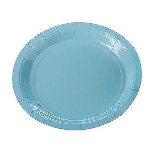 Prato Papel Liso Candy Color Azul - Silver Plastic - 8Un