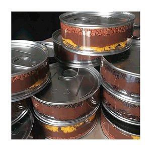 Enfeite Plastico Lata Baixa Tipo Atum Prata - 6 Unidades - Art Lille