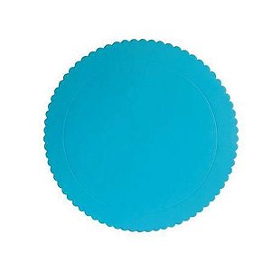 Cakeboard 35cm Azul Bebê - Silver Plastic - 1 Un