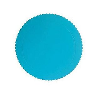 Cakeboard 26cm Azul Bebê - Silver Plastic - 1 Un
