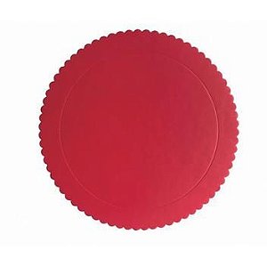 Cakeboard 26cm Vermelho - Silver Plastic - 1 Un