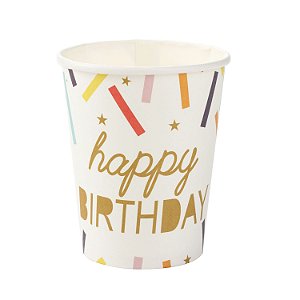 Copo Confetes - Silver Plastic - 10 Un