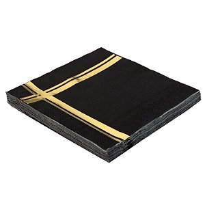 Guardanapo Estampado 32cm x 32cm Folha Dupla - Silver Plastic - 20 Un