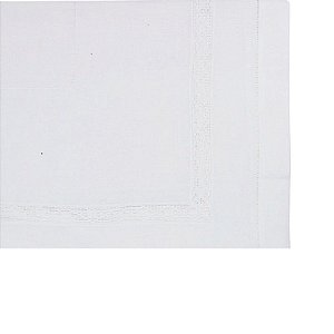 Toalha Mesa 6Rt Duplo Detalhe Vaz Branco 160X220