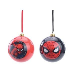 Bola Homen Aranha Sortido Vermelho  Preto Branco  10cm  - Jogo com 2 Peças