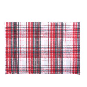 Jogo Americano Xadrez  Preto Branco Vermelho  35X50cm - Jogo com 2 Peças