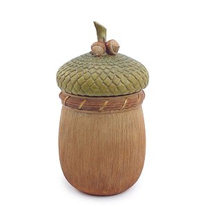 Porta Jóias Noz Verde Marrom 27cm - 1 Un