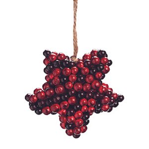 Estrela Pendurar Texturizada Vermelho 14cm - 1 Un