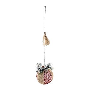 Bola Arranjo de Folhas Bege Rosa - 1 Un