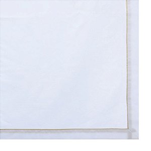 Toalha Mesa com Borda Branco Ouro 160X220cm - 1 Un