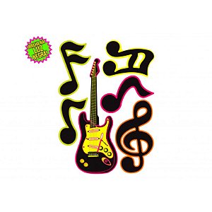 Painel Nota Musicais Neon - 6 Un