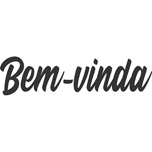 Adesivo Preto Bem-Vinda - 1 Un