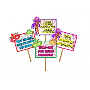 Placa Divertida Carnaval - 10 Un